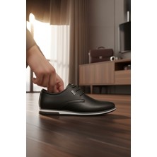 Enoch Erkek Smart Casual Bağcıklı Ayakkabı - Metal Amblemli Esnek Hafif Tabanlı Şehir Şıklığı ve Ofis Ayakkabısı