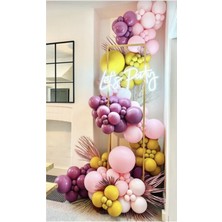 İstoç Parti Makaron Pembe-Yaban Çileği-Zerdeçal Balon Seti 100 Adet