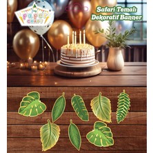 İstoç Parti Yaprak Temalı Dekoratif Banner