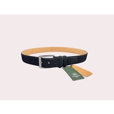 İstanbul Belt Erkek Hakiki Süet Deri Kemer – 4 CM – Gümüş Ton Tokalı, Dayanıklı, Şık & Gerçek Deriden Kemer