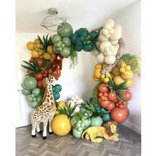 İstoç Parti Yanık Turuncu-Zerdeçal-Deniz Kumu-Küf Yeşili-Ada Çayı Balon Seti 50 Adet