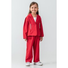 Kinderos Inci Taşlı Ceketli Kız Çocuk 3\'lü Takım - 26K 2240