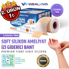Wealtivo Soft Silikon Bant, Silikonlu Yara İzi Giderici Bandı 3m, Skar Ameliyat Sezeryan Yanık Cerrahi İzler için Keloid Bandı