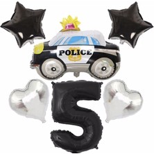 İstoç Parti Polis Arabası Balon Folyo Set Konsept Yaş 5