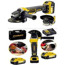 PremiumPort Bakır Sargı Motorlu 88W 10AH Akülü Taşlama Makinesi Profesyonel