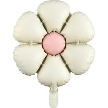 İstoç Parti Retro Karamel Renk Papatya Folyo Balon