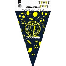 İstoç Parti Sarı Lacivert Taraftar Üçgen Flama