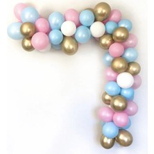 İstoç Parti Cinsiyet Belirleme Partisi Soft Krom Gold Balonlu Zincir 50 Adet