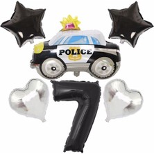 İstoç Parti Polis Arabası Balon Folyo Set Konsept Yaş 7