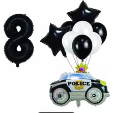 İstoç Parti Police ( Polis Arabası ) Folyo Balon Seti Yaş 8