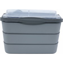 Elit 3 Katlı ve Bölmeli Beslenme Kabı