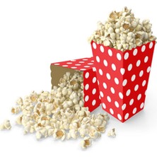 İstoç Parti Kırmızı Beyaz Puanlı 8'li Mısır Kutusu