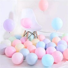 İstoç Parti Makaron Balon 20 Adet Karışık Renk Soft Pastel Balon