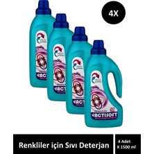 Actisoft Renkliler Için Sıvı Çamaşır Deterjanı 1500ML x 4 Adet