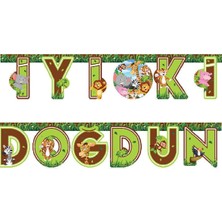 İstoç Parti Safari Temalı Iyiki Doğdun Yazılı Banner