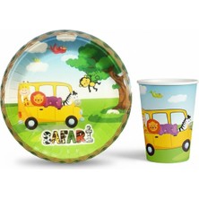 İstoç Parti Safari Temalı Tabak Bardak Seti
