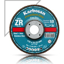 PremiumPort Paslanmaz Zımpara Flap 115.80 Zr, 10 Adet, Yüksek Performanslı Temizleme Seti