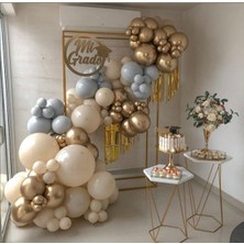 İstoç Parti Fırtına Mavisi Gold Krom Sütlü Kahve Balon Seti 50 Adet
