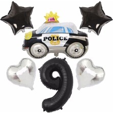 İstoç Parti Polis Arabası Balon Folyo Set Konsept Yaş 9