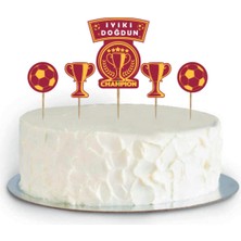 İstoç Parti Sarı Kırmızı Dekoratif Pasta Süsü