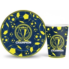 İstoç Parti Sarı Lacivert Taraftar Tabak Bardak Seti