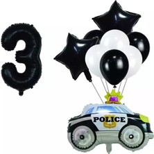 İstoç Parti Police ( Polis Arabası ) Folyo Balon Seti Yaş 3