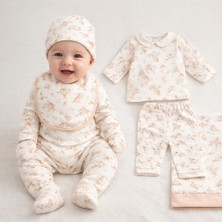 Milays 0-3 Ay  Lovemax Kız Bebek Organik Pamuk Ekstra Yumuşak Dokulu  8 Parça Zıbın Seti