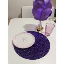 Rose Bloome Amerikan Servis 6 Kişilik Mor