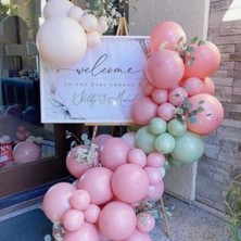 İstoç Parti Küf Yeşili Pembe Deniz Kumu Balon Seti 50 Adet