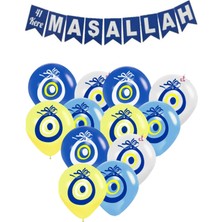 İstoç Parti Istoç Parti Sünnet Partisi Nazar Boncuklu Balon ve Maşallah Banner Seti