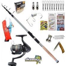 Okuma Revenger Rv-40 Remixon Carbo-X 300cm 60-120gr Kıyı Tele Spin Olta Takımı Seti