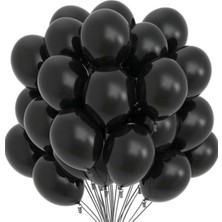 İstoç Parti 12 Inç Pastel Siyah Balon 20'li