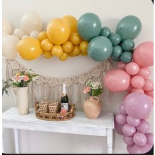 İstoç Parti Toz Pembe-Pastel Pembe-Ada Çayı-Zerdeçal-Deniz Kumu Balon Seti 50 Adet