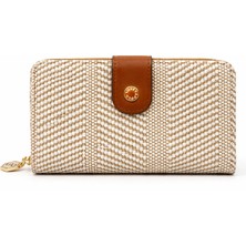 Louisiana Polo Silver Polo Kadın Cüzdan Bej-Taba 882