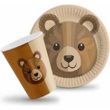 İstoç Parti Ayıcık Temalı Tabak Bardak Seti