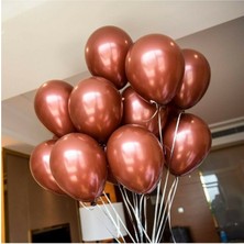 İstoç Parti 12 Inç Metalik Kahverengi Balon 20'li