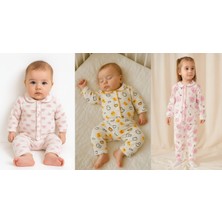 Buufuu 3 Adet %100 Pamuk Mevsimlik Kız & Erkek Bebek Alt Üst Takım