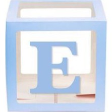 İstoç Parti Mavi E Harfli Şeffaf Kutu