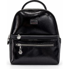 Louisiana Polo Silver Polo Kadın Sırt Çantası Monogram Desenli Siyah 1061