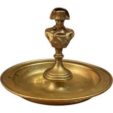 TT Napolyon Görselli Avrupa Pirinç Kül Tablası 13,5 cm Çapında 10 cm Boyunda