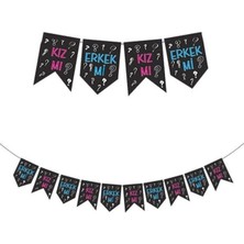 İstoç Parti Cinsiyet Belirleme Partisi Banner Flama Uzar Yazı Erkekmi-Kızmı