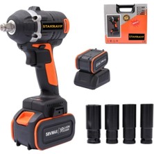 PremiumPort 58V 6AH Brushless Dc Motor Çift Akülü Lokma Uç Takımı (4 Parça)