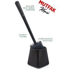 Mutfak Köşesi Antibakteriyel Silikon Uçlu Tuvalet Fırçası Seti - Tuvalet ve Klozet Temizleme Fırçası