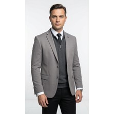 Plus Scorpion Erkek Slim Fit Ceket – Likralı Fitilli Kumaş, Çift Düğmeli Tek Yırtmaçlı Modern Tasarım