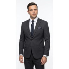 Plus Scorpion Erkek Slim Fit Ceket – Likralı Fitilli Kumaş, Çift Düğmeli Tek Yırtmaçlı Modern Tasarım