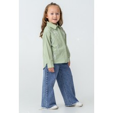 Kinderos Yıldız Taş Gömlekli Pantolonlu Kız Çocuk 2\'li Takım - 26K 4489