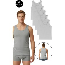 Exlove 6 Adet Askılı Erkek Siyah Atlet Pamuklu