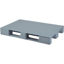 PremiumPort 80X120X15 cm Gri Plastik Palet, Hafif ve Dayanıklı, Çok Amaçlı Kullanım