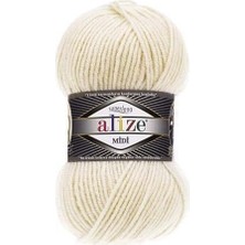Alize Süperlana Midi (5 Adet) 599 Kemik Rengi El Örgü Ipliği