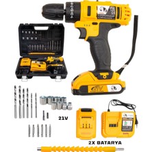 PremiumPort Darbeli Şarjlı Matkap Seti 30 Parça, Güçlü ve Çok Yönlü Tamir Seti